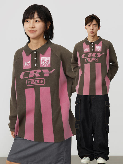 CryingCenter 运动针织Polo球服毛衣休闲情侣 哭喊中心 商品图1