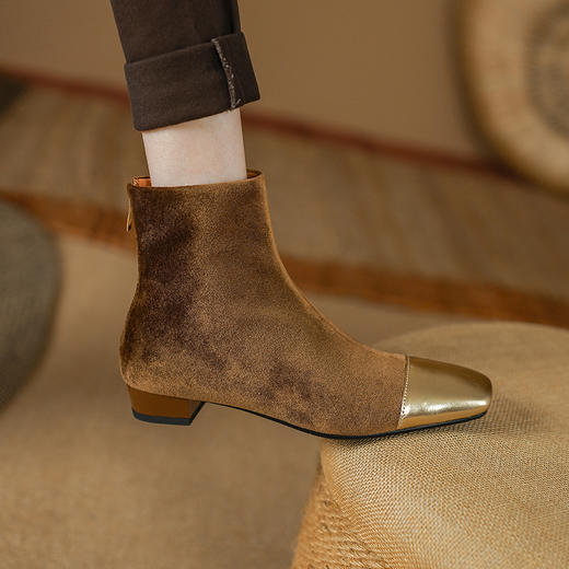 优雅个性，进口天鹅绒小香瘦瘦靴PS2122 商品图6