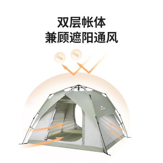 Naturehike挪客Cape5方形速开帐篷便携户外露营防水防晒自动帐(货号:CNK2300ZP036) 商品图3