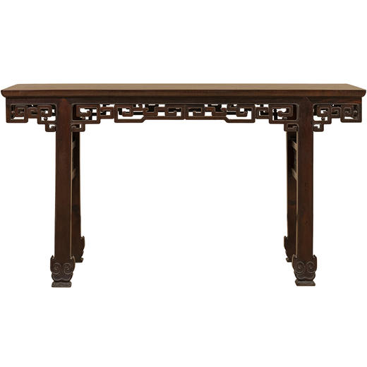 清 红木透雕拐子纹平头案 商品图5