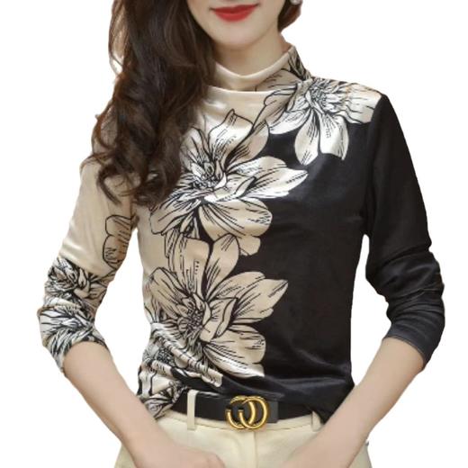 半高领金丝绒打底衫洋气内搭长袖加厚上衣AHM-nwy2201 商品图4