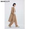 NEELLY纳俪商场同款拉绒双面呢大衣女冬驼色中长款西装领毛呢外套N23112N01165 商品缩略图1