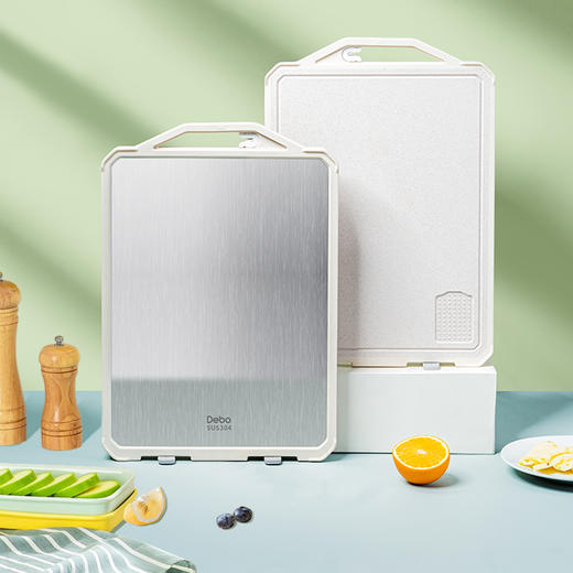 Debo德铂夏麦尼304不锈钢秸秆双面砧板 商品图0