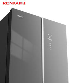 康佳（KONKA）BCD-485WP4JSMV 485升变频一级能效十字对开门电冰箱 风冷无霜 星影灰高光玻璃面板