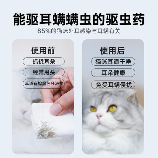 【第二件“半价”】猫犬可用体内外驱虫药猫寄生虫猫用打虫药 吡虫啉莫昔克丁滴剂0.4ml*1支 商品图12