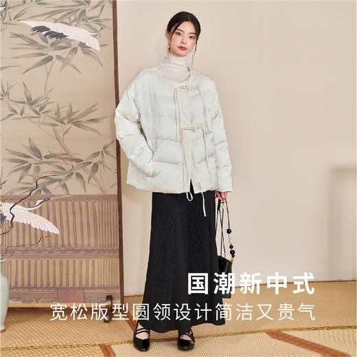 西遇新中式国风盘扣棉服女秋冬新款小香风小众设计感复古外套D2432640 商品图3