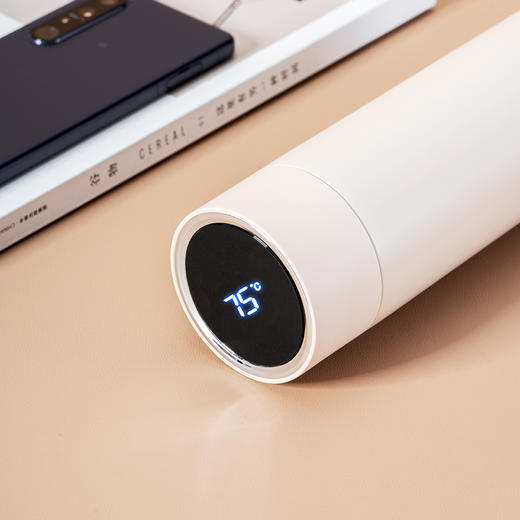 Debo 新款智能温显杯316不锈钢保温杯带茶隔多用杯埃托奥450ml 商品图5