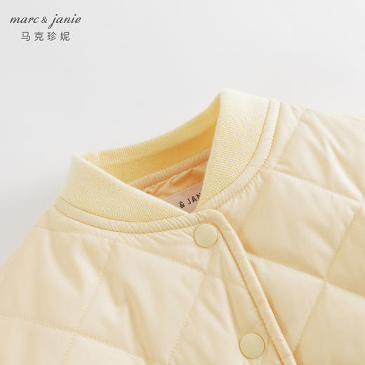 马克珍妮秋冬新款 女童休闲菱格夹棉棒球服外套231981 商品图5
