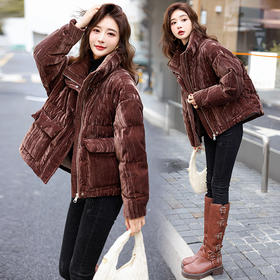 冬装新款，时尚韩版加厚面包服洋气白鸭绒丝绒羽绒服HR-MUQQ3313