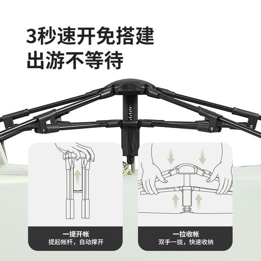 Naturehike挪客Cape5方形速开帐篷便携户外露营防水防晒自动帐(货号:CNK2300ZP036) 商品图1