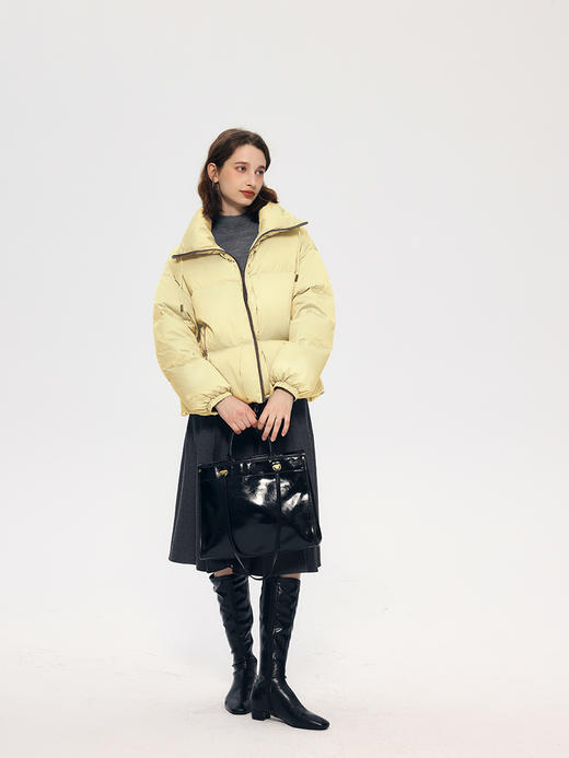 HeyDress重磅三防鹅绒服女冬季宽松立领高克重防风保暖羽绒服外套 商品图4