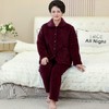 中老年冬季奶奶款睡衣套装，加厚夹棉纯色6XL妈妈三层夹棉YC-001 商品缩略图1