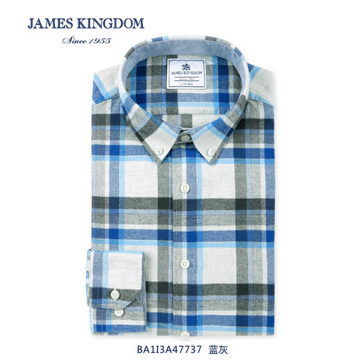 【纯棉磨毛保暖衬衫】占姆士男士秋冬保暖绒布衬衫纯棉法兰绒格子新款磨毛苏格兰商务修身衬衣 商品图9