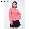 NEELLY纳俪商场同款粉色流苏毛边毛衣女冬新款时尚套头好看羊毛衫N23112A01159 商品缩略图0