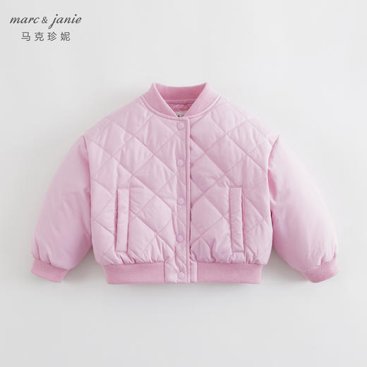 马克珍妮秋冬新款 女童休闲菱格夹棉棒球服外套231981 商品图2