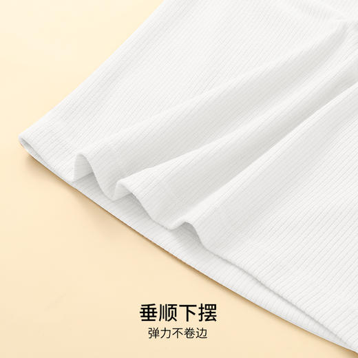 雅黛丽保暖衣秋冬季内穿打底上衣白色百搭修身显瘦长袖薄款打底衫 商品图6