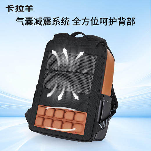 【气囊减震顶配】卡拉羊7维防下坠减负24L双肩防盗电脑背包CS5213-1（TX) 商品图4
