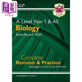 【中商原版】英国CGP A-Level Biology: AQA Year 1 & AS Complete Revision & Practice with Online Edition