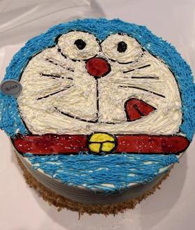 哆啦A梦手绘蛋糕（动物奶油）