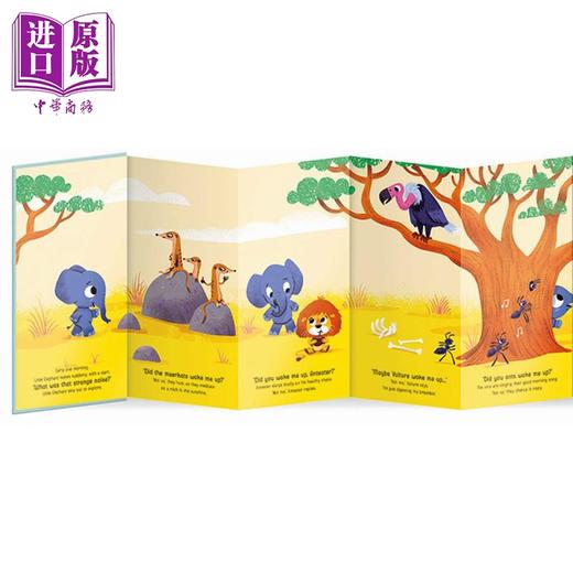 【中商原版】折叠书 小象的故事 A Story Unfolds Little Elephant英文原版 儿童纸板书 亲子绘本 动物图画故事 进口儿童读物 商品图1
