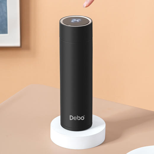 Debo 新款智能温显杯316不锈钢保温杯带茶隔多用杯埃托奥450ml 商品图3
