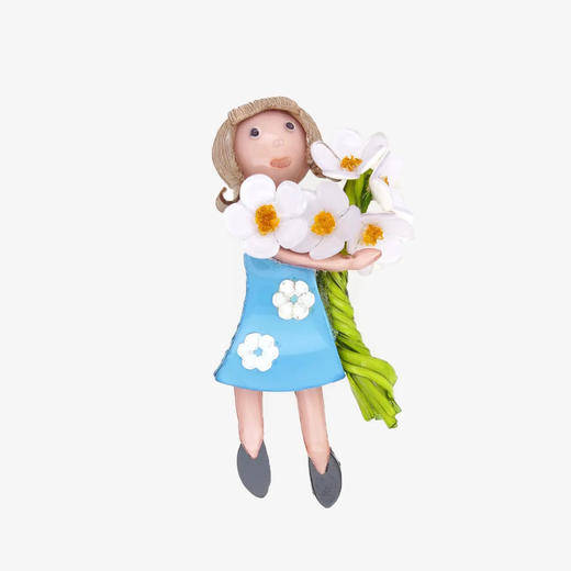 北京仓｜Cilea Bijoux-ZAZIE-送花小女孩 胸针［法国设计师］ 商品图1