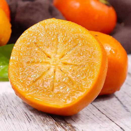 【阳丰脆柿！巧克力脆柿无核糖心】个大饱满，鲜甜爽脆当季现摘新鲜甜度高5斤新鲜水果 商品图2