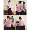 OLrain欧芮儿法式粉色套头毛衣女秋冬2023年新款慵懒宽松圆领上衣 商品缩略图1