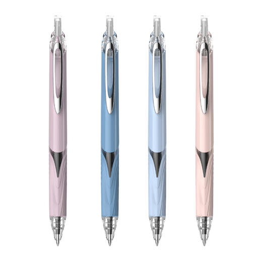 【贝发】轻雅按动中性笔1盒12支笔杆颜色4色粉色紫色深蓝浅蓝每色3支（买1送1共2盒24支） 商品图1