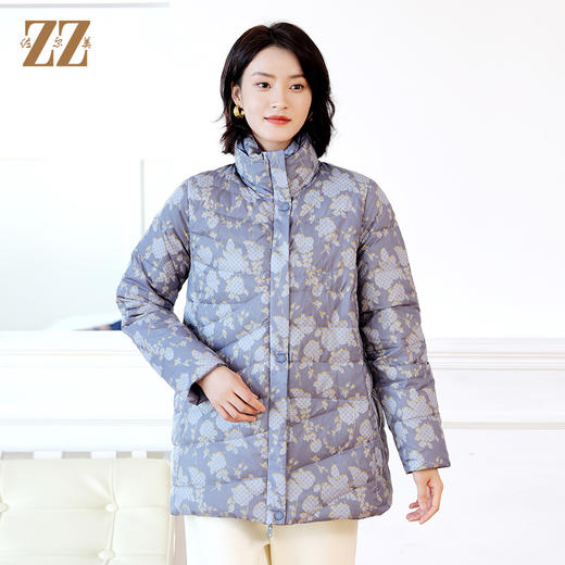 佐尔美冬季新款 经典时尚双面穿花色羽绒服女E24YY12 商品图3