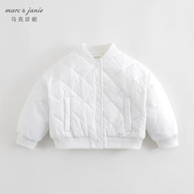 马克珍妮秋冬新款 女童休闲菱格夹棉棒球服外套231981