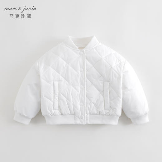 马克珍妮秋冬新款 女童休闲菱格夹棉棒球服外套231981 商品图0