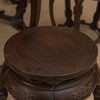 清 红木蝠纹双拼圆台圆凳成套（一桌六凳） 商品缩略图3