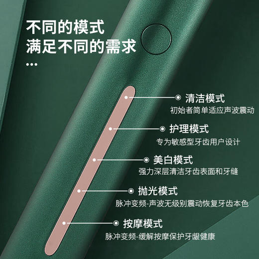 西屋（Westinghouse） 成人声波电动牙刷软毛情侣牙刷送礼物 【精美礼盒】 WT-301G/F/K 商品图1