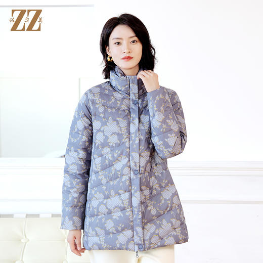 佐尔美冬季新款 经典时尚双面穿花色羽绒服女E24YY12 商品图2