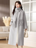 时尚拼接设计感，圆领双面羊毛呢外套大衣（配围巾）HR-WH6519 商品缩略图3