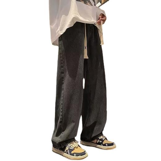 【复古牛仔裤男，热卖季款】秋冬必备，经典直筒剪裁展现潮流态度。宽松休闲，百搭百变。散发浓郁美式高街风，尽显个性时尚！ 商品图5