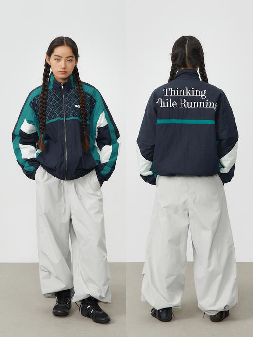 CryingCenter 复古孔雀绿运动夹克棉服秋冬男女款 哭喊中心 商品图2