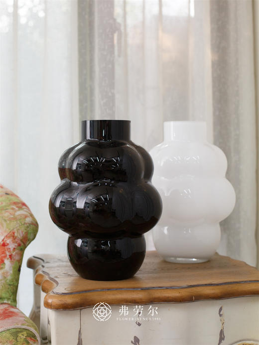 法式黑白云朵花瓶 商品图0