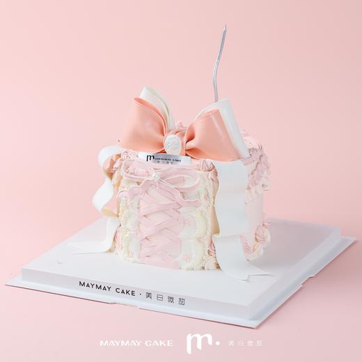 橘粉白|芭蕾风少女蝴蝶结蛋糕（C类）【4579】 商品图0