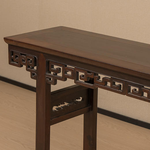 清 红木透雕拐子纹平头案 商品图1