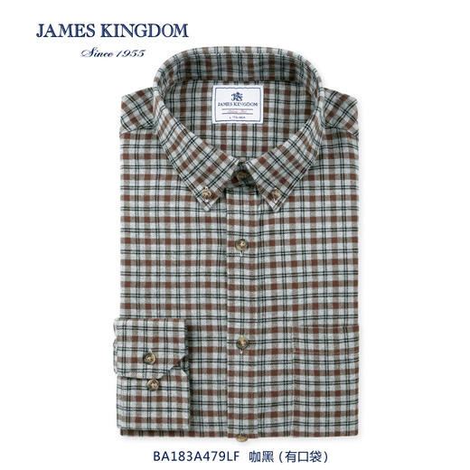 【纯棉磨毛保暖衬衫】占姆士男士秋冬保暖绒布衬衫纯棉法兰绒格子新款磨毛苏格兰商务修身衬衣 商品图4