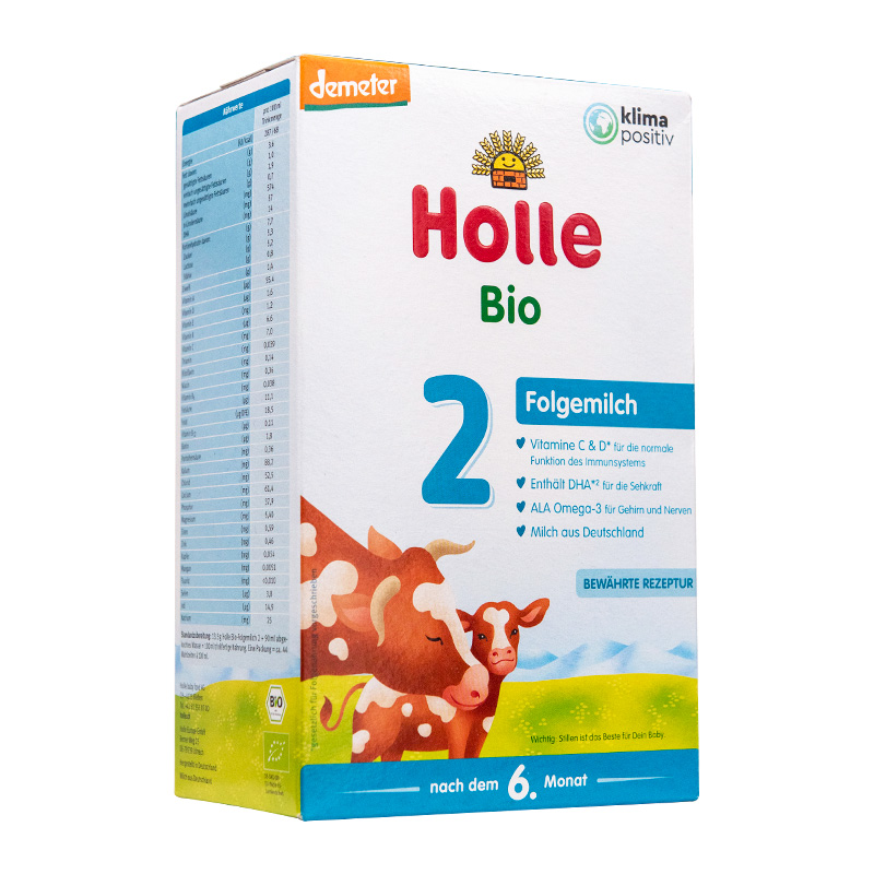 【跨境商品】2段奶粉 | Holle（泓乐）较大婴儿配方奶粉2段600g（6月龄以上）（报关后不予退换,介意慎拍）