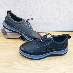 豪行秋款11360068真皮时尚休闲男单鞋一脚蹬超轻防滑