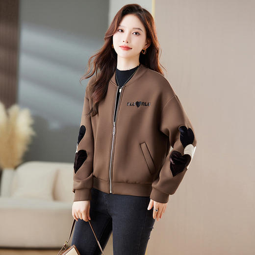 棒球服外套，新款秋装小个子高端宽松气质洋气百搭短款上衣HR-MEIQIN9218 商品图3