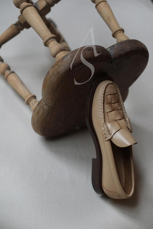 Hereu 红棕色/沙土色/奶油色编织Nombela真皮底乐福鞋 商品图3