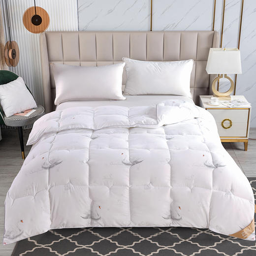 紫韵 秋冬梦之语赛鹅绒被 200*230 重量：2700g  羽丝纤维/鹅绒纤维 ZY-BY1612 商品图0