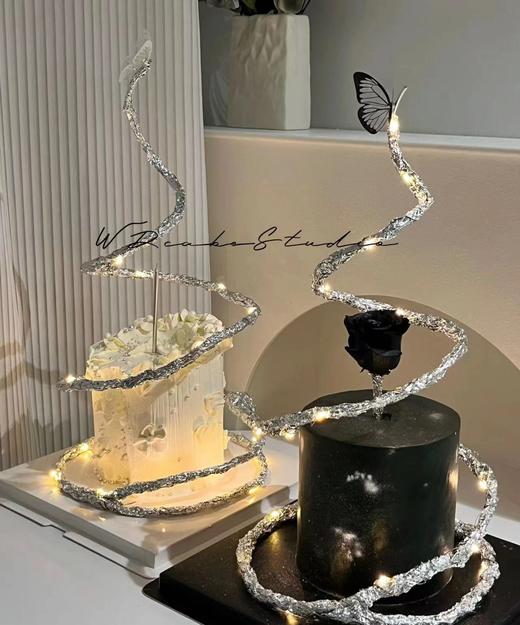 黑巢-高级黑与低调白生日蛋糕 商品图0