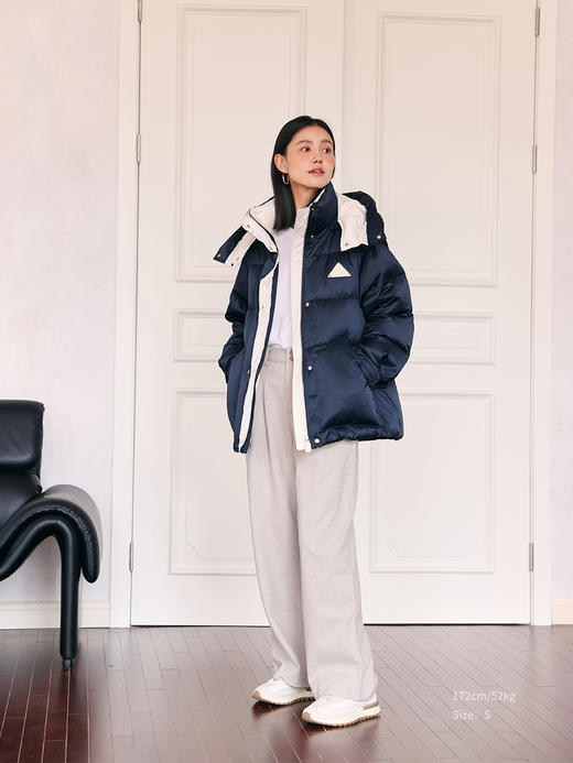 HeyDress毛呢阔腿裤女秋冬高腰宽松休闲裤微弹显瘦加厚慵懒长裤子 商品图2