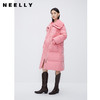NEELLY纳俪商场同款大翻领过膝羽绒大衣女新休闲时尚粉色中长外套N23112L01169 商品缩略图2